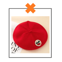 Kinder baret rood met kersjes